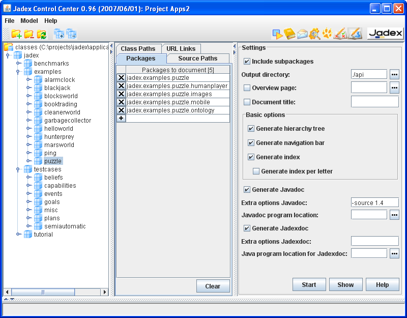 Jadexdoc tool overview